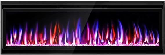 60" Electric Fireplac