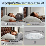 Cooling Pillows Queen Size Set of 2, Shredded Memory Foam Cool Pillows for Hot Sleepers,