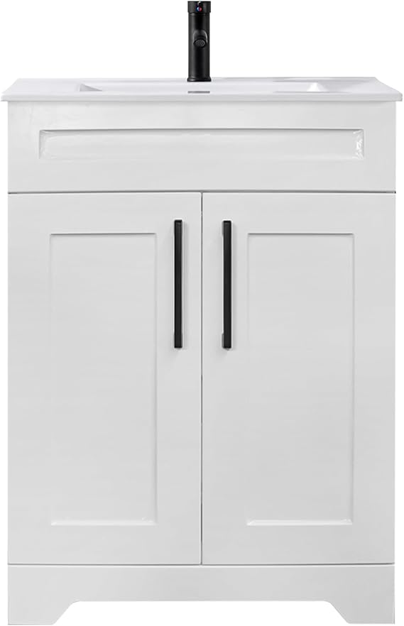 30” Luxurious Bathroom Vanity with Ceramic Sink Combo