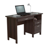 America, 29.72" H x 47" W x 21.5" D, Espresso/Wenge Softform Desk