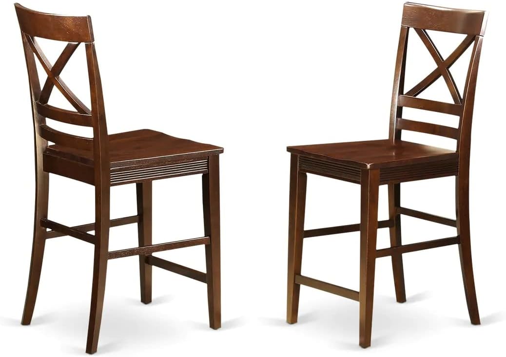 VNQU5-MAH-W 5 Piece Counter Height Pub Set Includes a Square Dining Room Table and 4