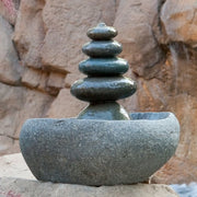 Rock Cairn Tabletop Water Fountain, Five Rock Fountain Perfect for Indoor Decoration