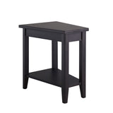 Laurent Recliner Wedge Table with Shelf, Black,