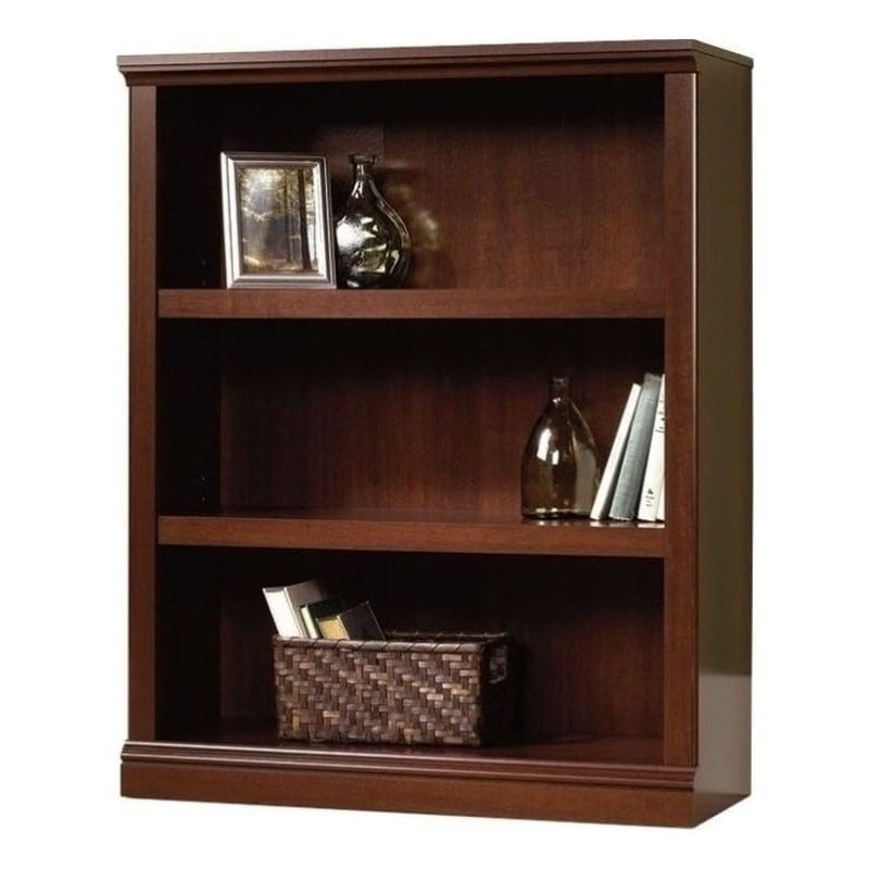 43.75" x 35.25" Traditional Engineered Wood 3-Shelf Bookcase with Patented Slide-On