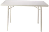 120/W Rectangular Steel Garden Table, White, 115 x 70 x 72 cm
