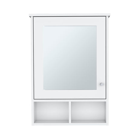 Oosofi Vina Medicine Cabinet with Mirror Door 29" High Cabinet Organizer with Three Concealed Shelves and Two Open Shelves for Bathroom, Kitchen, Mudroom