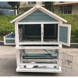 Flyline Garden Window Wooden Rabbit Hutch Cage Guinea Pig House Ferret Chinchilla