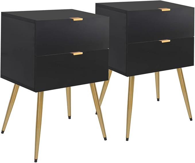 White Mid Century Modern Nightstand