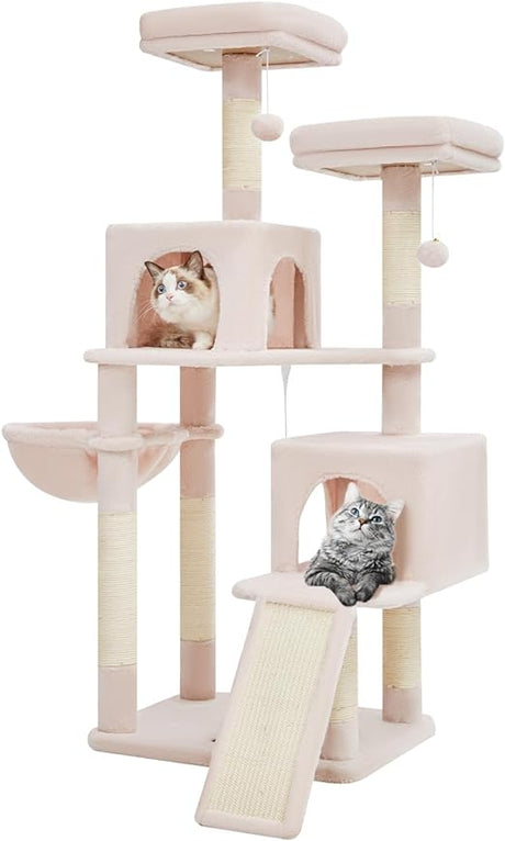 56.3-Inch Cat Tree, Cat Tower with Scratching Posts