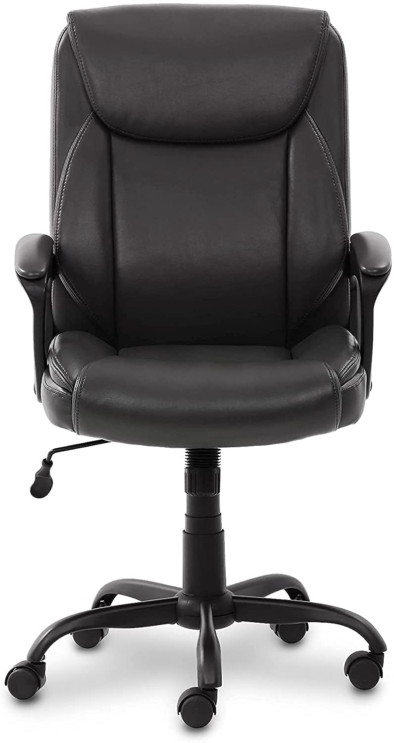 Classic Puresoft Padded Mid-Back Office Computer Desk Chair with Armrest