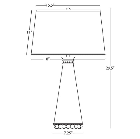 Robert Abbey Lighting Pearl 1 - Light Table Lamp 7.25 Inches