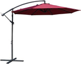 Large Outdoor Patio Umbrella with Base, Offset Cantilever Hanging Market Style