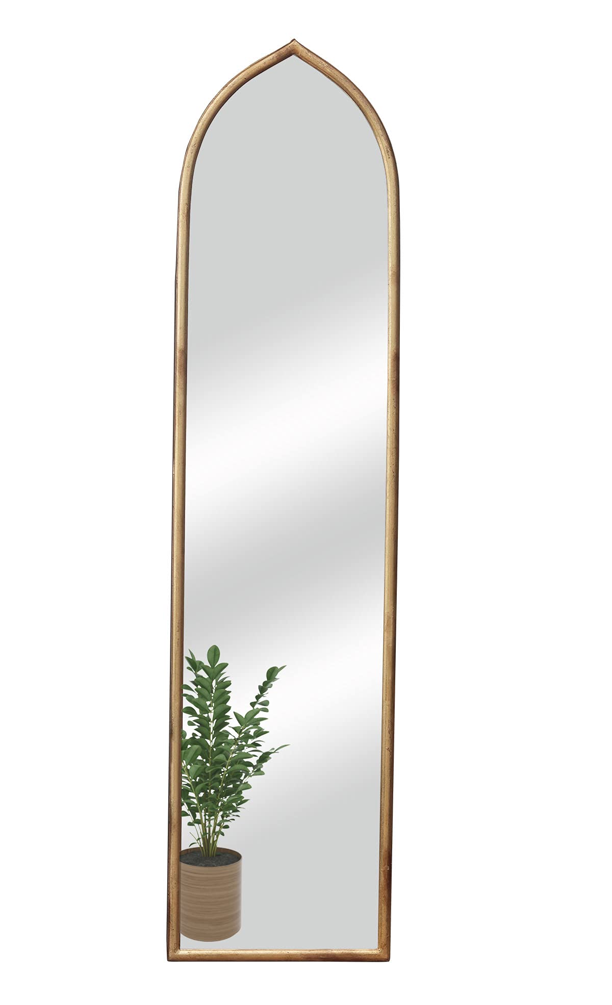 Full Length Wall Mirror for Bedroom, Arched Gold Mirror