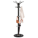 Coat Rack Freestanding with Marble Base, Heavy Duty Clothes Tree with Hooks