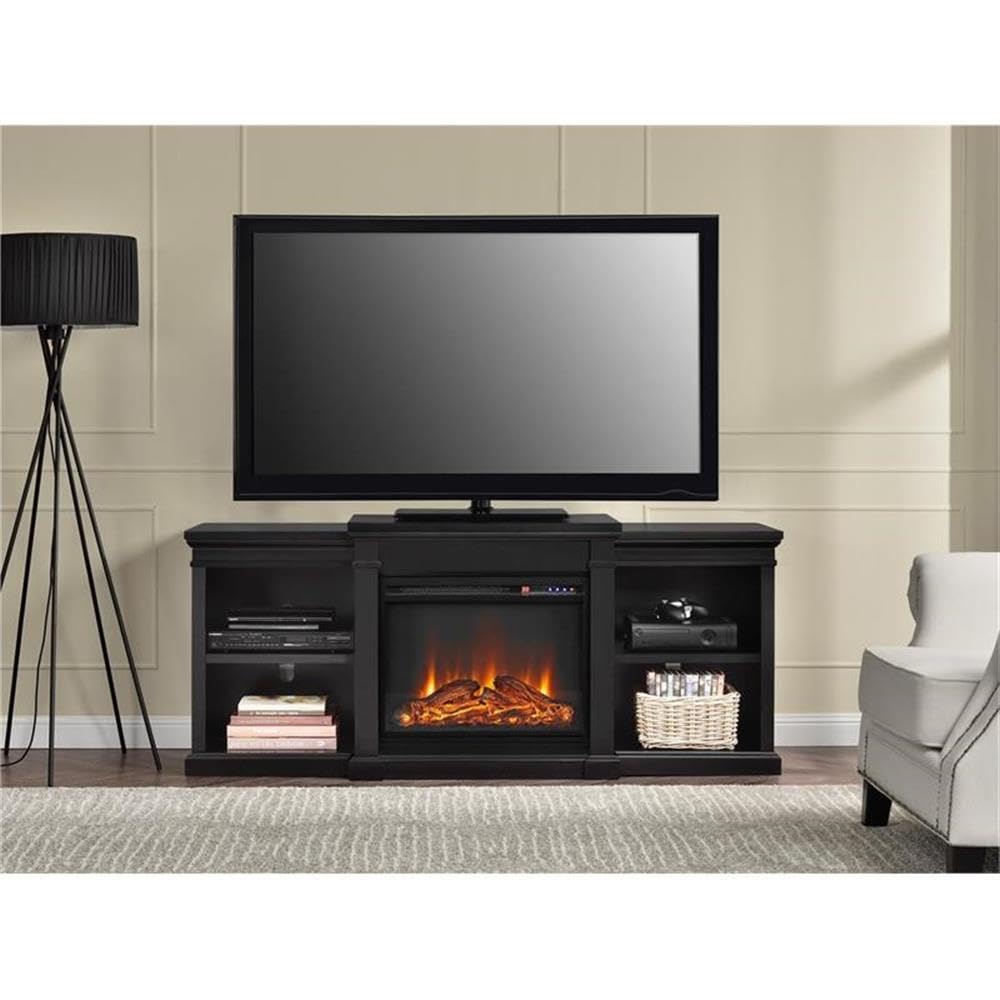 Manchester Fireplace TV Stand for TVs up to 70 Inch, Replaceable Electric Fireplace Insert