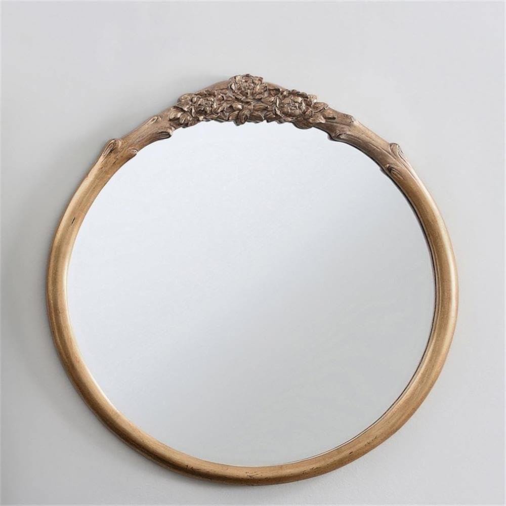 Provincial Round Wall Floor Mirror in Vintage Gold