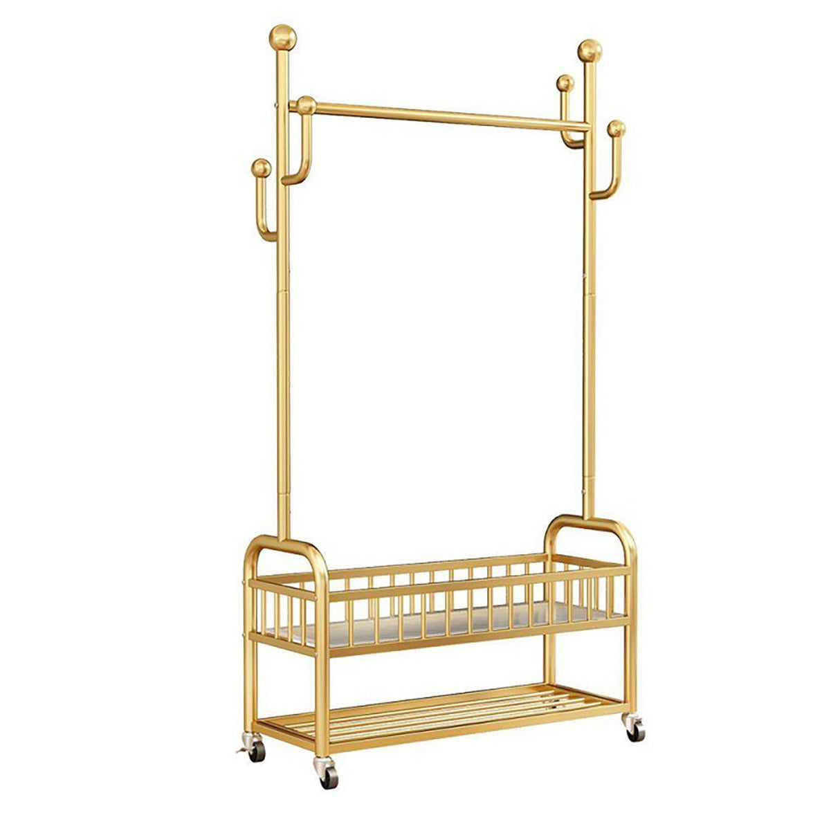 Garment Racks,on wheels,movable,Double Decker,Sturdy Metal Frame,Available