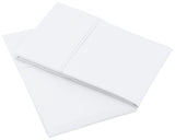 400 Thread Count Cotton Pillow Case, Standard, 30" L x 20" W, White - Set of 2