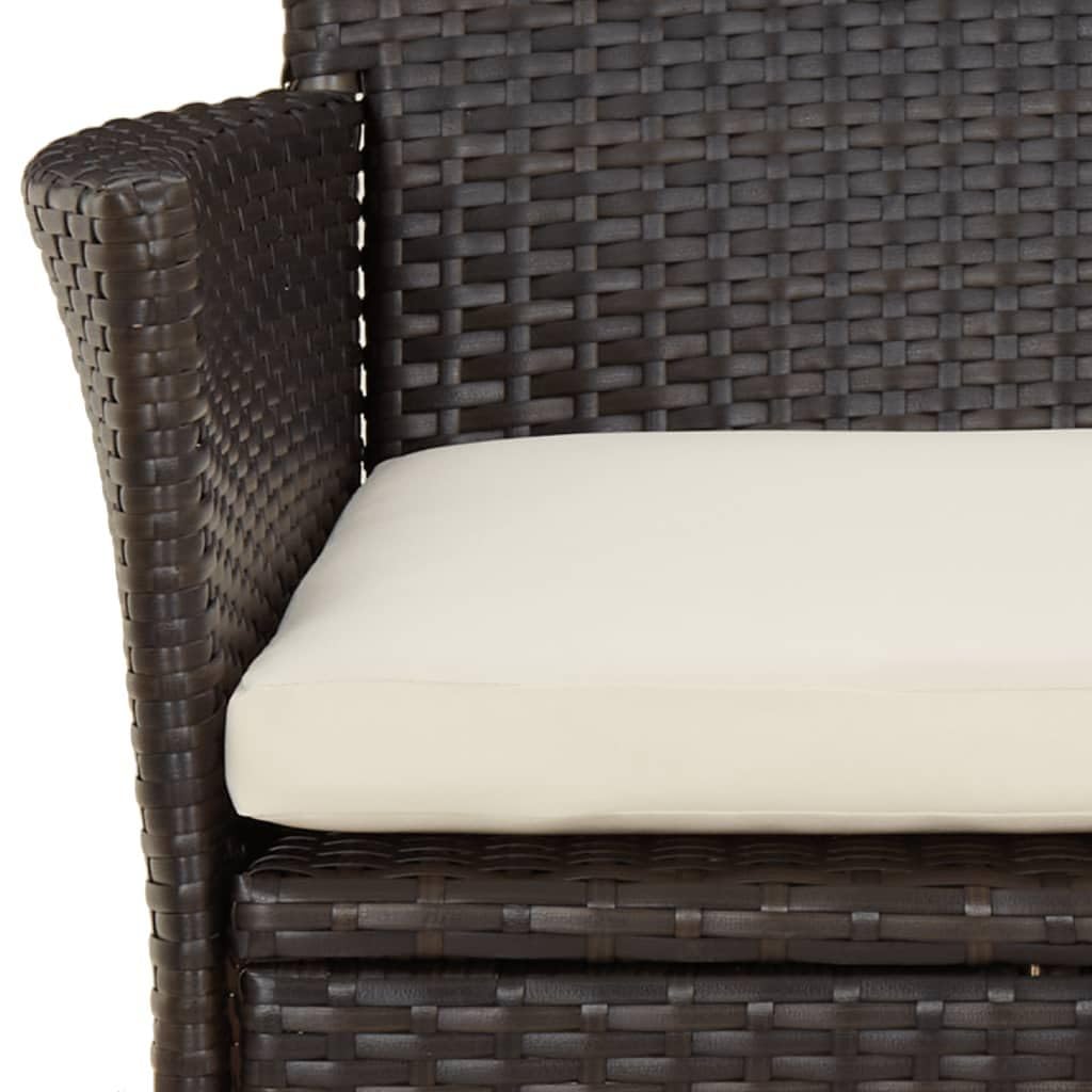 Patio Dining Set with Comfortable Cushions, Weather-Resistant Rattan, Sturdy Steel Frame,