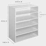 1565 Stackable 5-Shelf Organizer, White