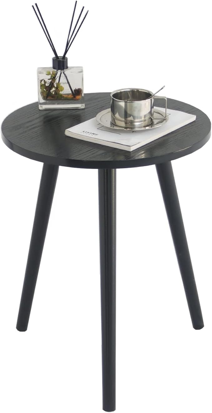 Round Side Table, Small Accent Table Nightstand Modern End Table for Kids Room Living Room Bedroom