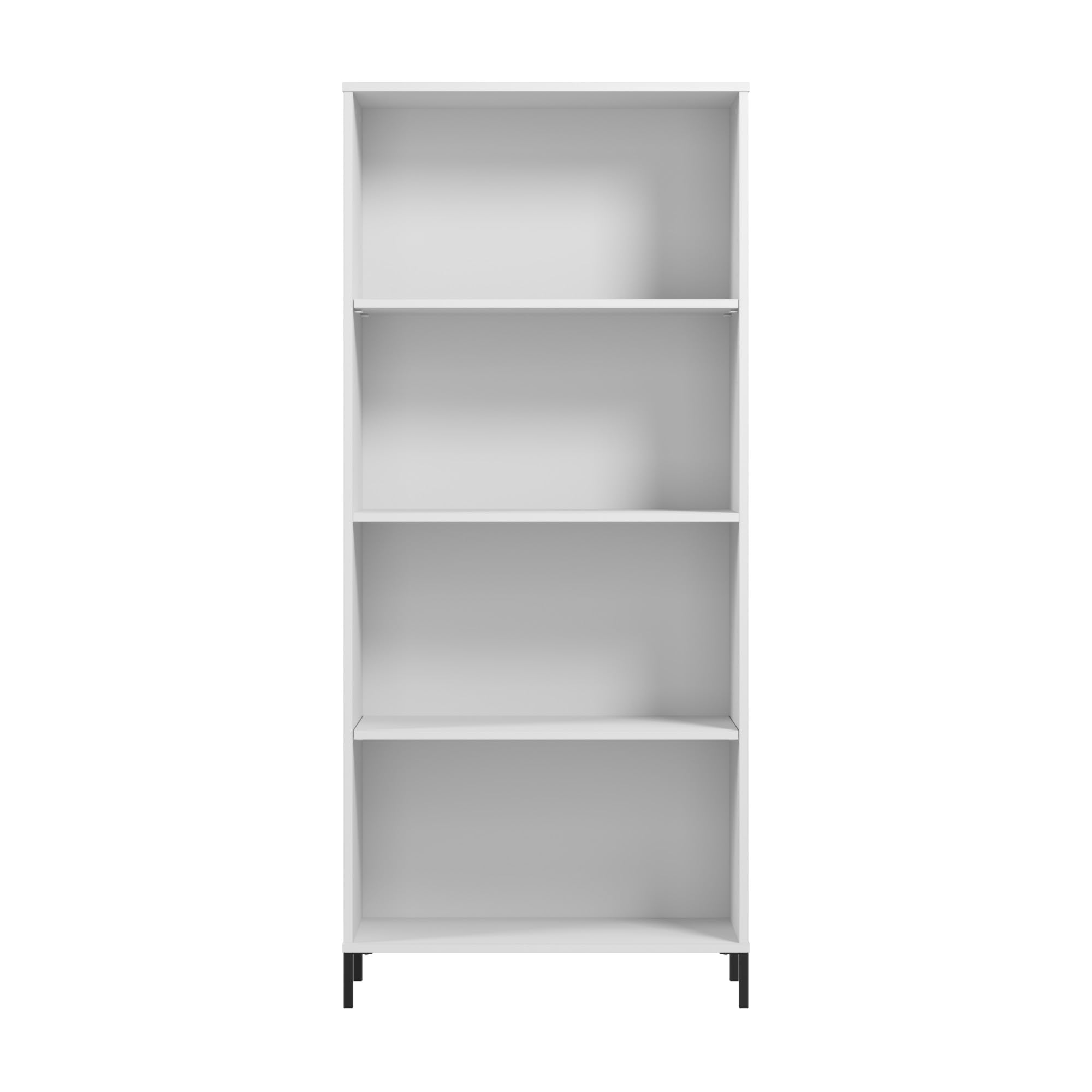 Bush Furniture Essence 4 Shelf Bookcase in White | Organizers and Shelves for Home