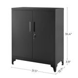 Stockpile 3 Drawer File Cabinet with Lock - Under Office Desk Metal Filing Cabinet,