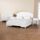 Elise White Finished Wood Queen Size 4-Piece Bedroom Set