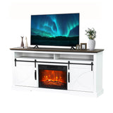 Electric Fireplace Tv Stand For 80" Tvs, Rustic Media Console Tables For Living Room