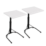 C Table with Wheels, Mobile Snack Side End Table Sofa Couch Bedside Laptop Rolling Cart TV