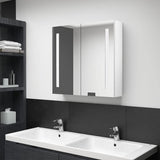 LED Bathroom Mirror Cabinet Shining White 24.4"x5.5"x23.6"-65241026