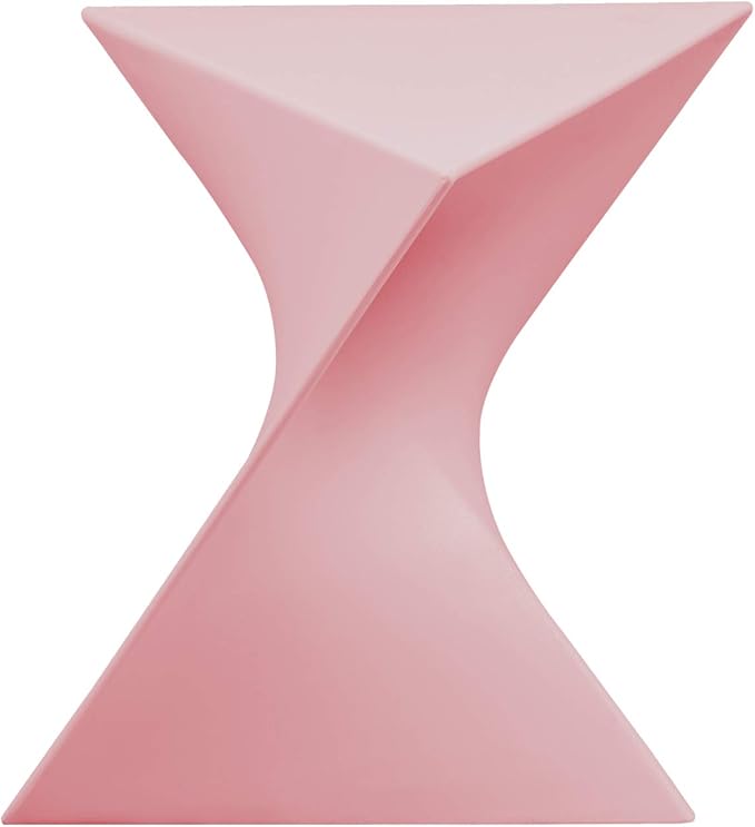 15.75" Red Stackable Side Table - Weather-Resistant Triangular Plastic Accent End Table