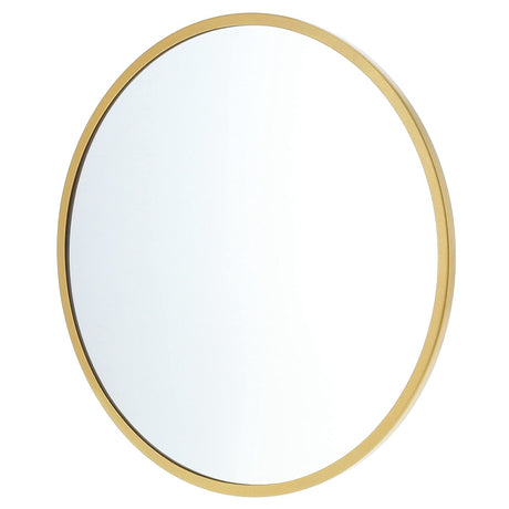 Round Wall Mirror with Metal Frame, 16" Modern Large Round Mirror,Wall