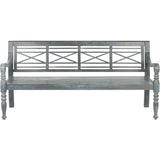 Patio Collection Martin Adirondack Acacia Wood Bench, Ash Grey