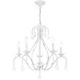 Lighting 40845-60 5 Light Antique White Chandelier