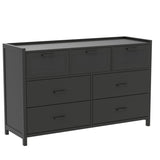 Dresser for Bedroom, Chest of Drawers with LED Lights, 7 Dresser