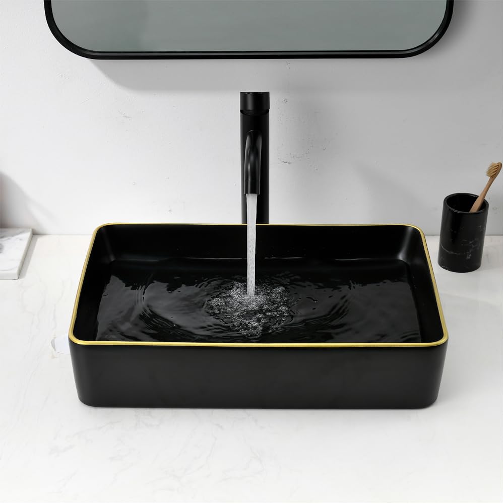 20Inch Bathroom Vessel Sink Rectangular - HLBLFY 20X14 Inch Bathroom