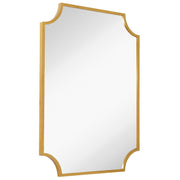 Brass Framed Vanity Mirror - Elegant  Scalloped Mirror Design