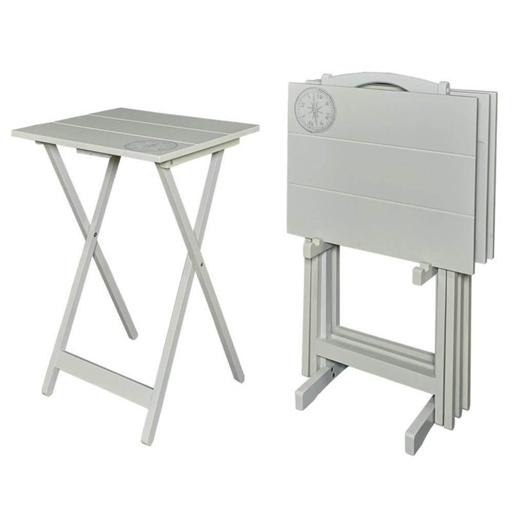 CompassPrint 5-Piece Folding Tray Table Set