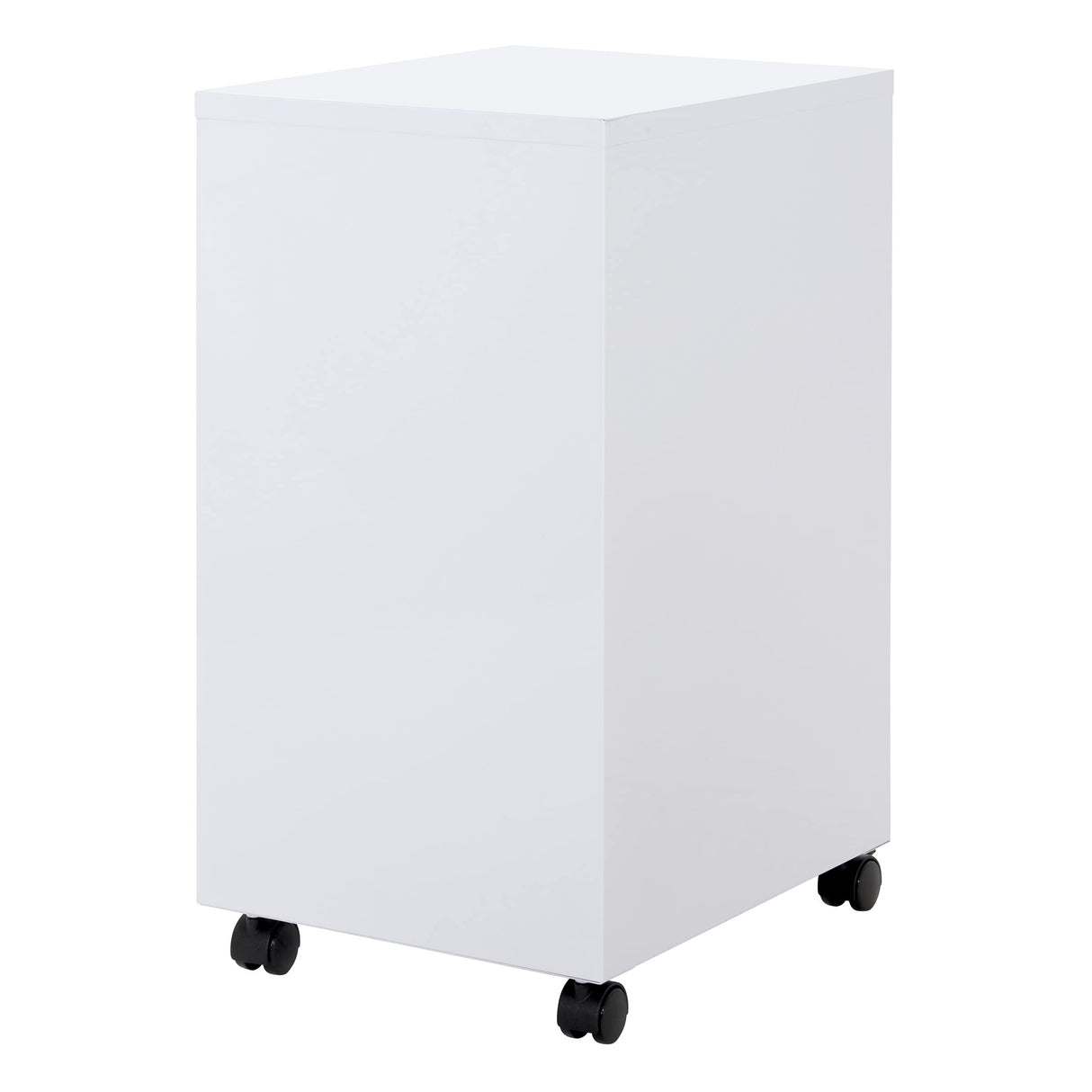 OSP Home Furnishings 2 Drawer Mobile Locking Metal File Cabinet, White