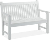 Garden Bench, 2-Person Poly Lumber Patio Bench, All-Weather Outdoor Bench That