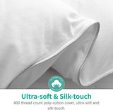 APSMILE Luxury Feathers Down Comforter Oversized Queen Size, Ultra-Soft 750 Fill-Power Duvet Insert for Winter, Heavy Weight Comforter, Fluffy Down Comforter for Bed (98x98, White)