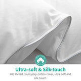 APSMILE Luxury Feathers Down Comforter Oversized Queen Size, Ultra-Soft 750 Fill-Power Duvet Insert for Winter, Heavy Weight Comforter, Fluffy Down Comforter for Bed (98x98, White)