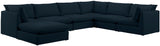 Furniture 688Navy-Sec7B Mackenzie Collection Modern | Contemporary Linen Textured