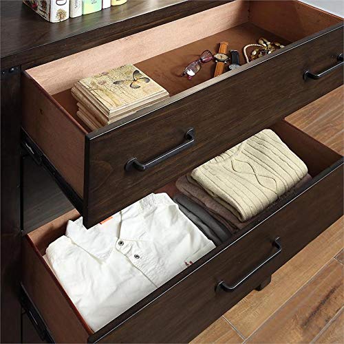 FOA Andrew 2pc Dark Walnut Solid Wood