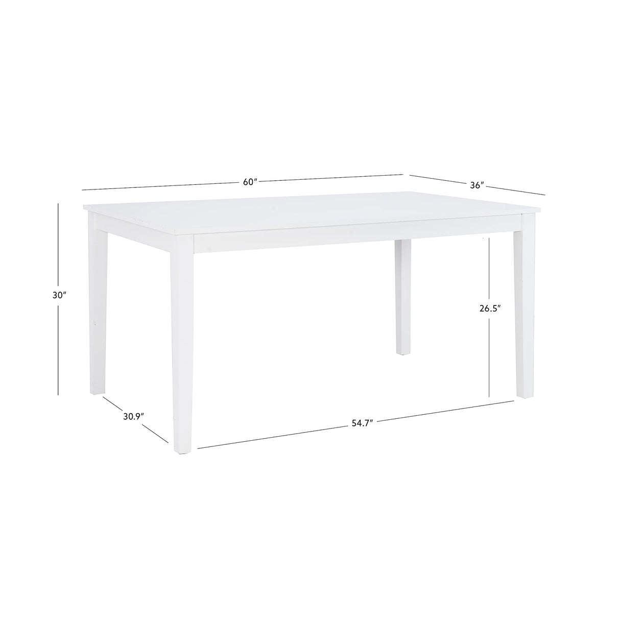 Powell Classic White Walker Dining Table