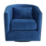 Alba Swivel Chair in Navy