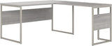 Bush Business Furniture Hybrid L Shaped Table Desk with Metal Legs