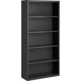 Lorell Fortress Series Charcoal Bookcase, 34.5" x 13" x 72"