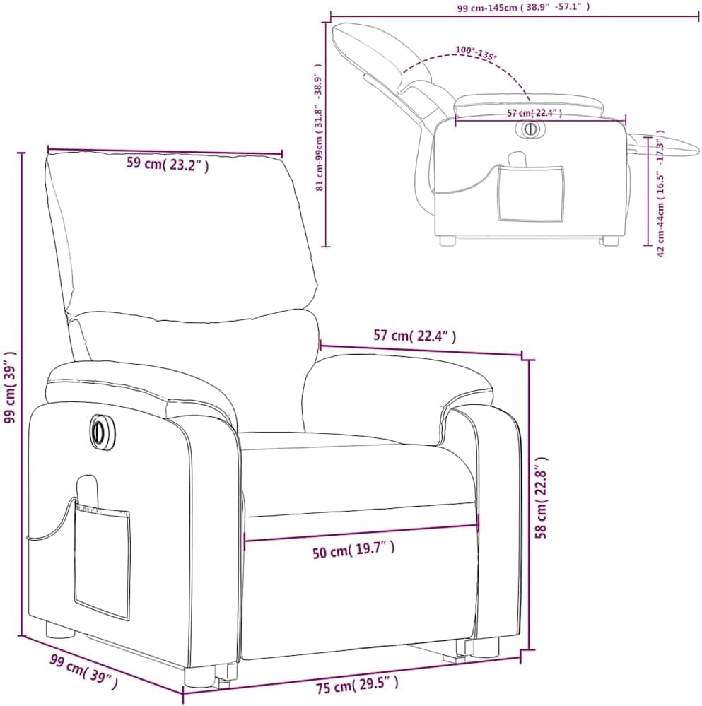 Stand Up Massage Recliner-Light Gray Fabric Chair with Power Lift & Vibration Massage, Adjustable Backrest for Living Room